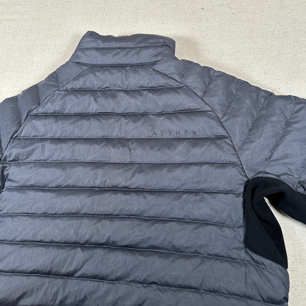 Aether Prospect Packable Down Jacket Mens Medium‎ Gray Puffer - Picture 3 of 9